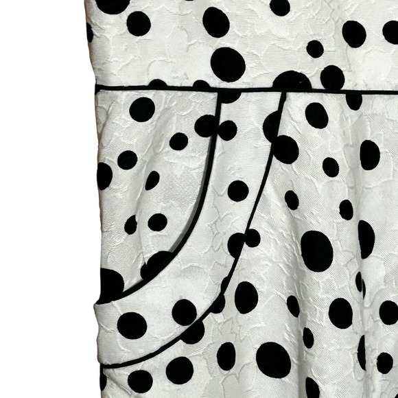 NWT DRESS BARN Women’s Black White Polka Dot Fit & Flare Cottagecore Dress 16 - Picture 5 of 14